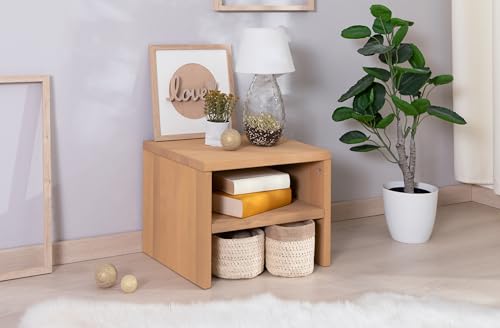 TiCAA Nachttisch Harry Buche Bio-geölt in Eiche Gebeizt