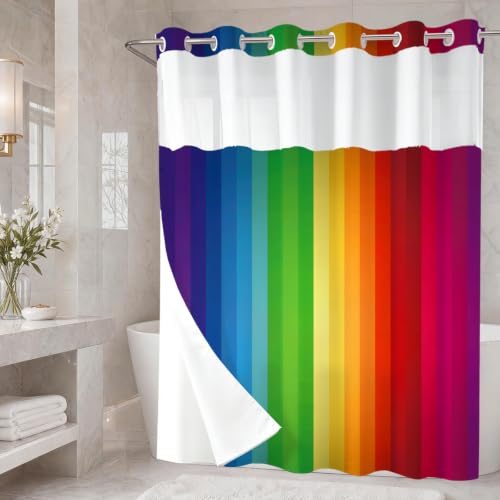 Waffle Stripe Shower Curtain Set