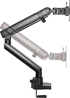 ICY BOX Monitor Halterung für 1 Monitor bis 32 Zoll (bis 8kg, VESA 75x75/100x100), Monitorständer aus Stahl, Schwenk-& Neigbar, Befestigung auf Tischplatte/Tischkante, IB-MS313-T, Schwarz – Ansicht 4