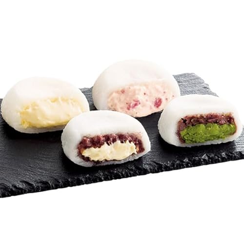 お歳暮ギフト・八天堂とろける くりーむ大福 4種12個詰合せ|カスタード・つぶあんカスタード・あまおう苺・つぶあん抹茶各3個|冬ギフト 手土産 贈物 お供え