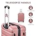 Suitour 4 Piece Luggage Sets, Hard Shell Suitcase Set with Spinner Wheels 16 20 24 28inch Travel Sets(Rose Gold)