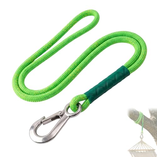 Zyrtkeriom Corde Balancoire Extérieure, Accessoire Balancoire Extérieur pour Hamac Suspendu & Yoga, Corde De Suspension avec Crochets, Charge Maximale 450kg, 1.5M/0.6M, Vert, 1 Pièce (0.6M)