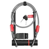 Tipo: antirrobo en U + cable Zéfal K-traz u11 Cable Candado Espiral, Unisex Adulto, Negro, Talla única