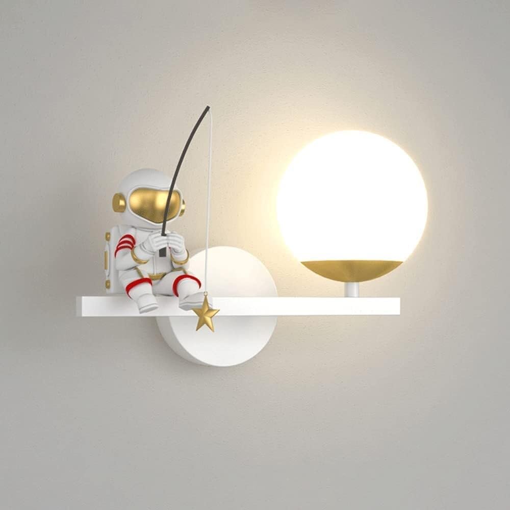 Applique da Parete Lampada da Parete a Forma di Luna per Camera da Letto Lampada da Parete a LED dimmerabile da 5 W Lampada da Parete a Forma di Luna 3D Lampada da Parete Bianca e