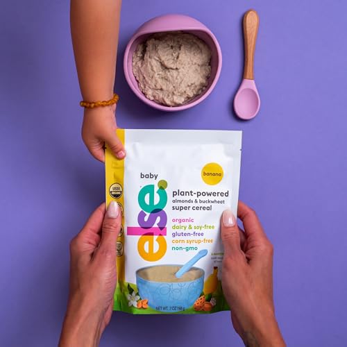 Else Nutrition Organic Baby Cereal 6+ Months Infants - Easy prep Wholefood Plant‑Powered Baby Cereal with Buckwheat, Gluten‑Free & Dairy‑Free, Purity Certified | Gentle Start (Vanilla Pack of 6)