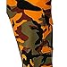 GRAJTCIN Men's Sweat Camo Cargo Joggers Pants Athletic Training Pants Casual Trousers for Adult Drawstring Polyester Exercise Outfit with Elastic Waist Orange XL