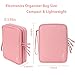 DDgro Charge Organizer Case Bag, Electronics Travel Pouch for Cable & Cords, Tech Accessories (Large, Pink)