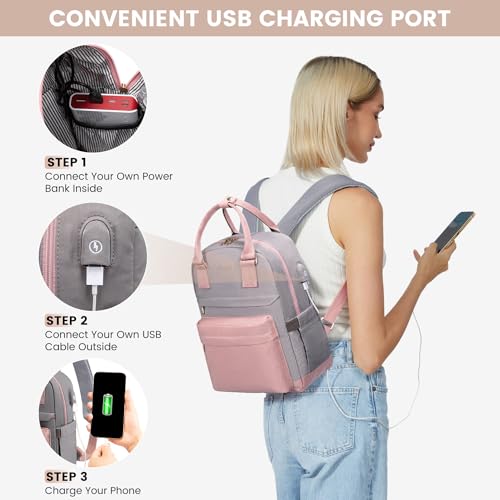 Image of LOVEVOOK Mini Backpack for Women Stylish Waterproof Backpack Purse with USB Port, Cute Daypack for College Travel Party