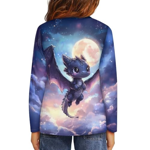 Image of Uourmeti Girls Graphic Tees Long Sleeve T Shirts for Teens Casual Tshirts Junior Sportswear Fall Tops