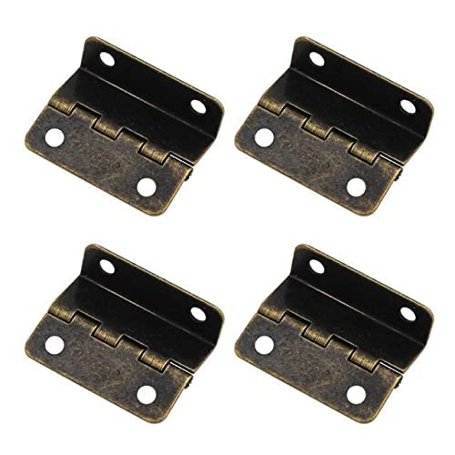 Nvsfzgiyg Bronze Hinge, Cabinet Door Luggage Jewelry Wood Boxes V-Intage Home Furniture Decoration With 4 Hole(Bronze)