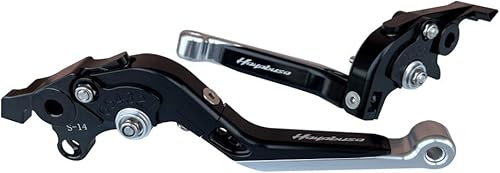 Accesorios de motocicleta con logotipo grabado juego de palancas de freno y embrague ajustables plegables extensibles CNC compatibles con Suzuki