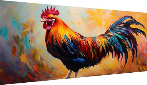 Diamond Painting Grand Format 100x200cm - Kit Complet 5D Coq Peinture Diamant Adulte WE-765