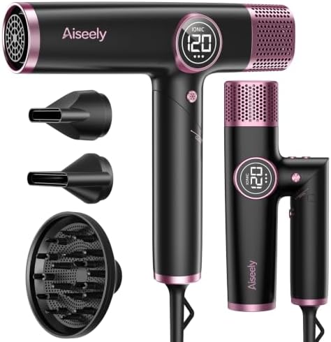 (-24%) AISEELY Ionen Haartrockner 1800W, Föhn echte 110.000 U/min Schnelltrockner