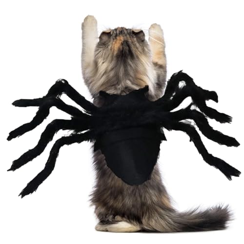 Cat Horror Spinnenkostüm Spinne Dog Kleidung Decor Kostüm Hundekostüm Katze Katzen Hund Gruselig Costume Haustier Kostüm Für Party Weihnachten Schwarz (M Size)