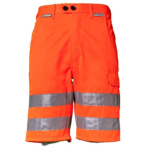 Planam 2015056 Warnschutz Shorts, Uni Orange, Größe XL