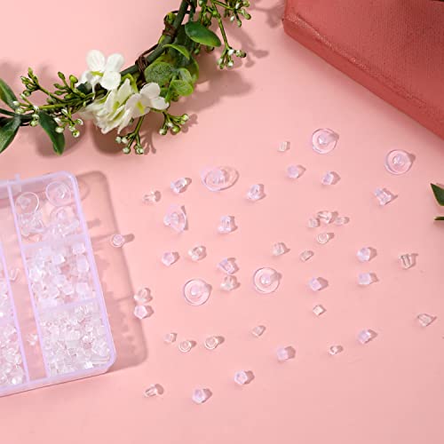 600Pcs Silicone Earring Backs, Soft Earring Backs For Studs In 6 Styles Hypoallergenic Earring Backs For Locking Stud Droopy Earrings Heavy Earrings Hook Earrings #TOP3