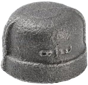 4 BLACK CAP, Black Iron Malleable Pipe Fittings, Steel For Heating Industrial Residential Commerical Plumbing