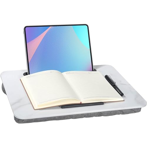 Baoee Lap Desk White Marble, Portable Laptop Desk Fits Up to 16 Baoee Lap Desk White Marble, Portable Laptop Desk Fits Up to 16