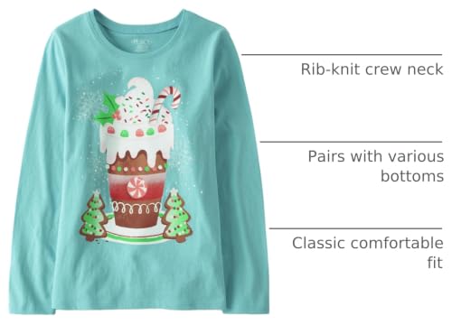 Image of The Children's Place,Long Sleeve Christmas Graphic T-Shirt,Small (5 /6)