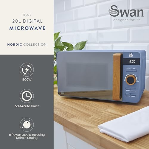 Swan Digital Microwave with Glass Turntable - Image 3