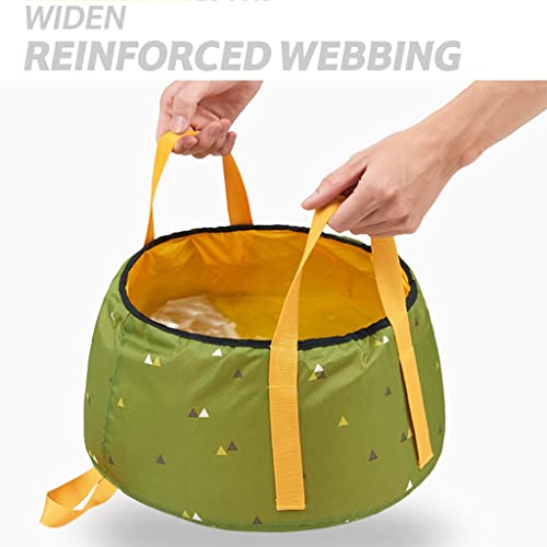Seau pliable portable de 10 L – Lavabo de camping avec poignée, idéal pour le lavage de voiture et les activités de plein air