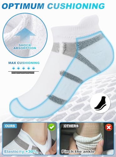 Image of Trusiel Women Ankle Compression Athletic Running Socks No Show Low Cut 5 Pairs