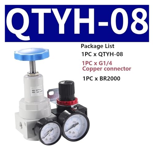 Régulateur de pression d'air QTYH-08-BR2000 pour compresseur pneumatique - 2