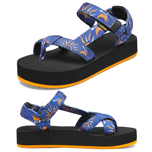 Image of Sport Walking Water Sandals for Women with Arch Support & Adjustable Straps Platform Sandals Women Height Increase