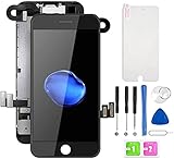iphone 7 plus case metal plate  Pantalla completa para iPhone 7 de 4,7 pulgadas – Premontado LCD con sensor de proximidad, cámara frontal, auricular y placa trasera de metal, kit de herramientas de reparación