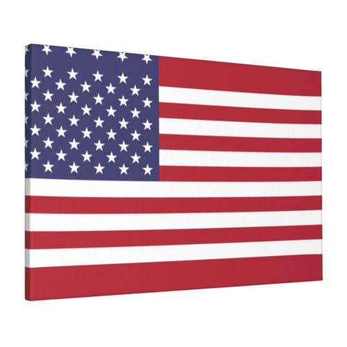 Drapeau américain sur toile grand format pour sublimer une chambre moderne