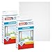 Price comparison product image tesa Insect Stop Hook and Loop Standard for Windows - 2-Pack - Self Adhesive Window Fly Screen - Cut to Desired Size - in White, 2X 150 cm x 180 cm