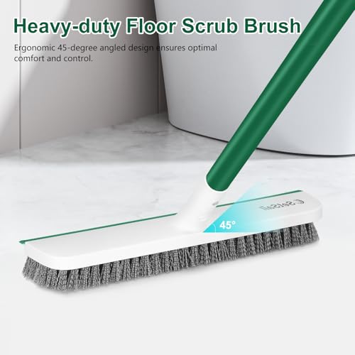 image for SetSail Upgraded Large 12 in Wide Floor Scrub Brush with 51-Inch Long 