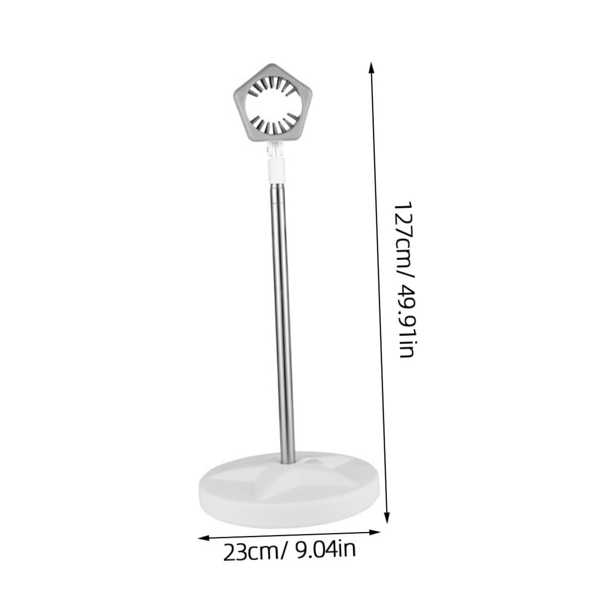 Teleskop Haartrockner Bodenständer aus Edelstahl, Verstellbar 50-106cm