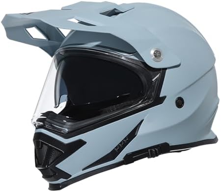 TRIANGLE Dual Sport Motorcycle Helmet Dirt Bike Helmets ATV Full Face Helmet for Adults Men with Internal Sunshield DOT Approved