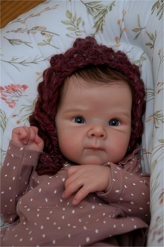 Anano Reborn Puppen Mädchen Reborn Baby - 18 lebensechte Babypuppe Körper aus weichem Vinyl Babypuppen Geburtstags-Geschenkset für Kinder ab 3 Jahren – Bild 5