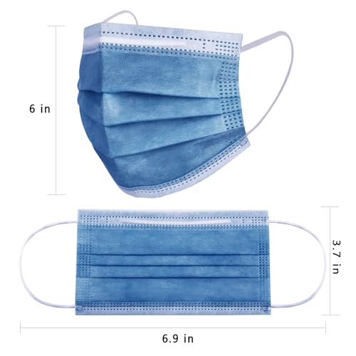 Image of Borje Navy Disposable Face Masks 100 Pcs Navy Blue Face Mask 3 Ply Protection Masks