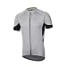ARSUXEO Men's Short Sleeves Cycling Jersey Bicycle MTB Bike Shirt 636 Light Gray Size L