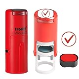 4612 Selbstfärbestempel, Häkchen-Motiv, für Check-ins und Lehrer-Korrekturen, 12x12 mm, stempel lehrer grundschule, stempelkissen grün