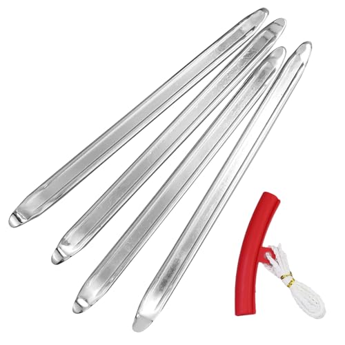 AMANDELIZABE 4 piezas de hierro de montaje, 30 cm, palancas de desmontaje de neumáticos de acero de alta resistencia, herramienta de montaje de neumáticos para motocicleta, bicicleta, carro o scooter,