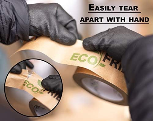 NATEE® Paper Packaging Tape | Fully Recyclable Rolls | Eco-Friendly Printed Kraft Paper for Packing Parcels and Boxes | Fully Recyclable Rolls | Brown Sticky Tapes Roll 50m x 50mm (12)