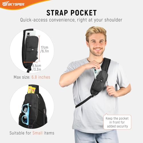 Bolso cruzado antirrobo SKYSPER ligero para senderismo miniatura 5