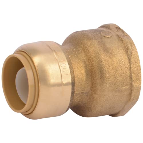 SharkBite U086LFA Water Softener Fitting 3 4 Inch x 1 Inch FIP, Push-To-Connect, COPPER, PEX, CPVC