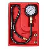 👍 【Tamaño múltiple】: Tiene una manguera de goma de alta presión de 74 cm (28 pulgadas) que es resistente al aceite y la grasa, una válvula de liberación lateral que permite pruebas repetidas sin desconectar la manguera y adaptadores de 14 mm y 18 mm que se adaptan a la mayoría de los vehículos. También se proporciona un adaptador de 12 mm que se puede utilizar para la mayoría de motocicletas, vehículos todo terreno, motos de nieve y aplicaciones marinas.