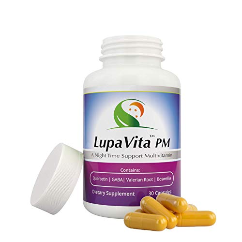 LupaVita PM by Lupavita Vitamins - Lupus Vitamins LupaVita - Lupus Supplements - Vita Sleep PM Vitamins - Ginger Boswellia Plus Magnesium with Vitamin B6 - Professional Health Products