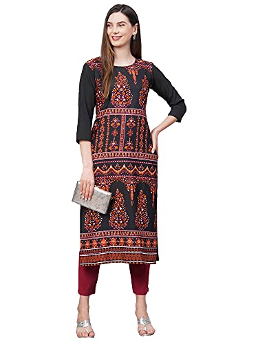 Image of ANNI DESIGNER Women's Crepe Regular Kurta
