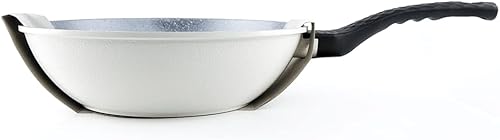 Neoflam Wok antiadherente de aluminio fundido, fácil de usar, ligero, apto para lavavajillas, fabricado en Corea (12 pulgadas, 11.8 in)