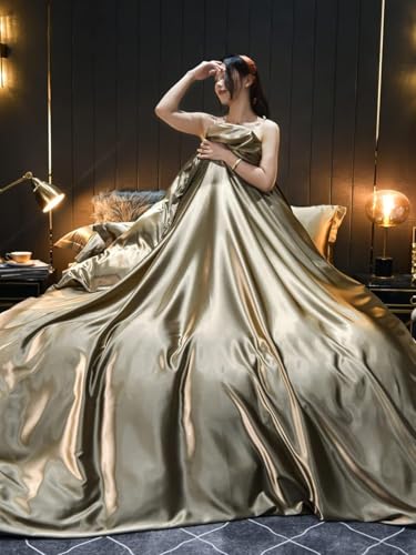Draps de lit en satin lavable en machine pour protéger peau et cheveux - 4