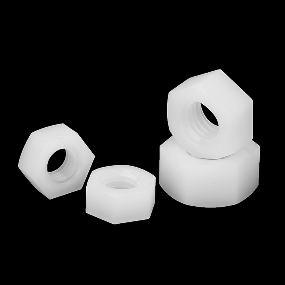 Écrous hexagonaux métriques en nylon noir de haute précision M10