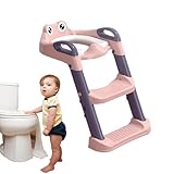 Töpfchentrainer - Tragbarer Trainingshocker, rutschfeste Stufen, erhöhter Töpfchensitz, Design mit sicherem Griff | Für Kleinkinder Kleinkinder Mädchen Badezimmer Toilette Übergang Ap