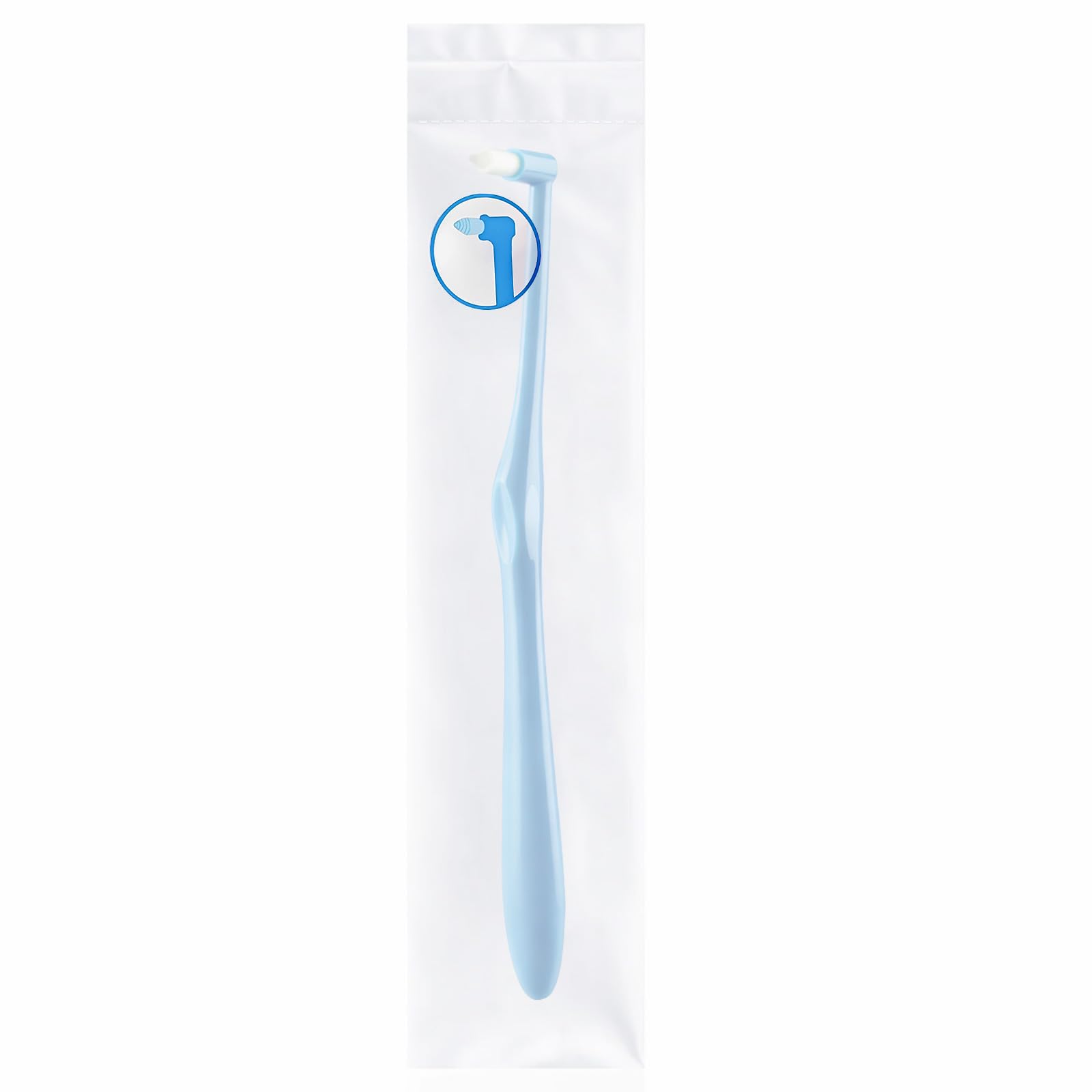 1 PCS Interspace Toothbrush, Interspace Compact Soft Slim Interspace Teeth Brush, Dental Brushes for Orthodontic Braces & Detail Cleaning - Blue